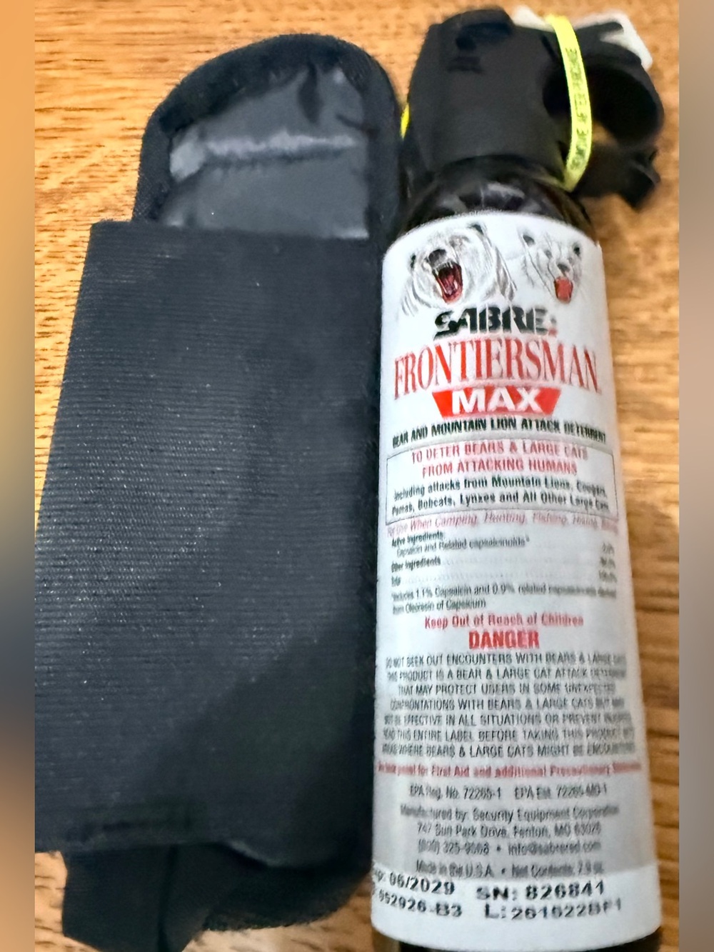 NWOT Sabre Bear Spray for camping and hiking brand new never used paid 49.99